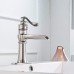 Bathlavish Bathroom Sink Faucet Waterfall Spout Single Handle One Hole Deck Mount Lavatory Brushed Nickel - B07D3MZKBZ
